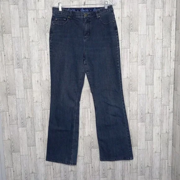 D & Co Womens Denim Jeans 12 Stretch Bootcut Medium Wash Outdoor Casual - Picture 2 of 16